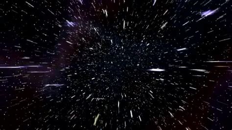 Space warp speed hyperspace travel through starfield nebula 4K — Stock Video © dyvision #128252652