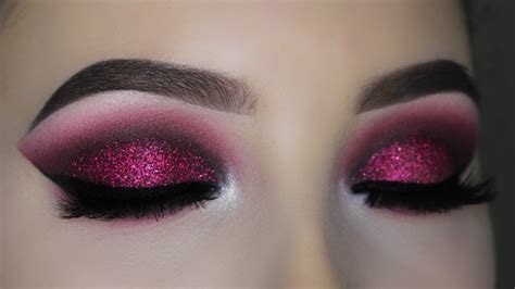 Red And Black Glitter Eyeshadow