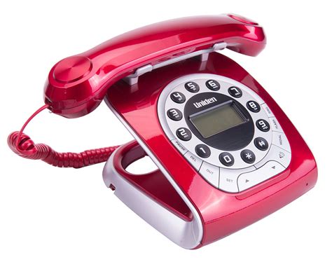 UNIDEN MODRO 15 RED RETRO STYLE CORDED PHONE [MODRO 15