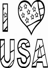 I Love Usa Text Coloring Page  Wecoloringpagecom sketch template