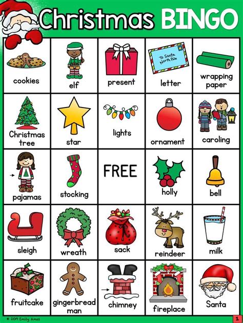 Christmas Bingo | Christmas bingo, Christmas lesson, Christmas worksheets