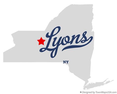 Map of Lyons, NY, New York