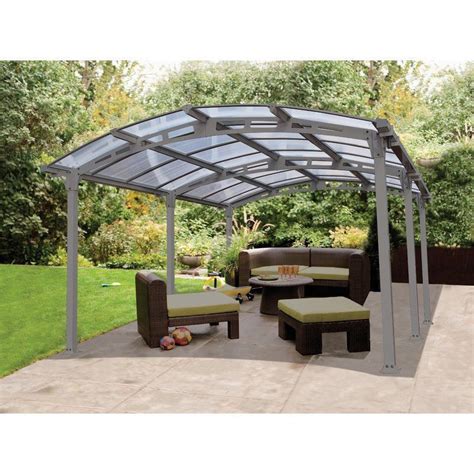 Metal Carport Canopy Pergola Permanent Car Shelter Boat Garage Patio 12x16 Cover | Carport patio ...