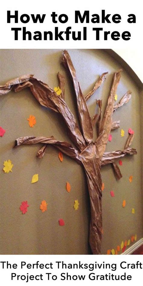 How to Make a Wall Thankful Tree | Thankful tree, Paper tree, Thankful tree craft