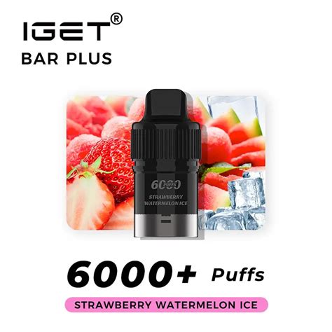 IGET Bar Plus Pod - Strawberry Watermelon Ice - 6000 Puffs