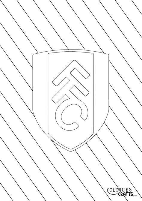 Striped Fulham Badge Printable Colouring Page - Colouring Crafts