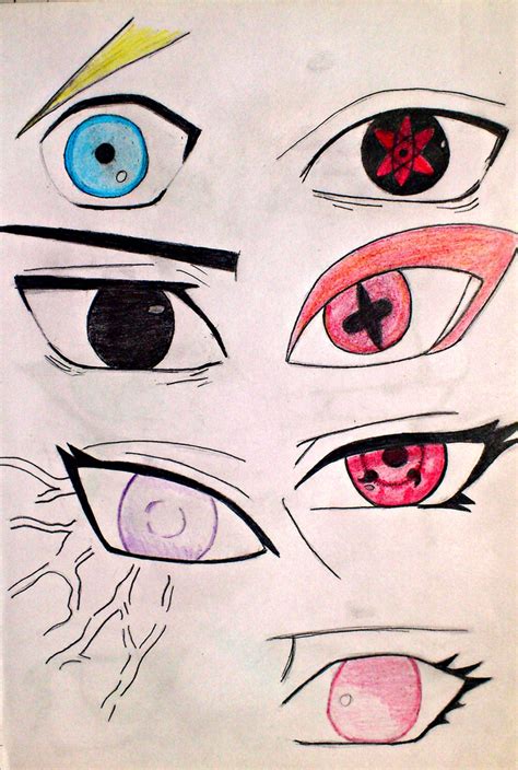 Naruto characters' eyes - sketch by Sabeeey on DeviantArt