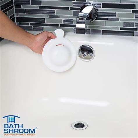 Tubshroom 4001463 Bathshroom 6.25 in. White Plastic Round Bath Overflow ...