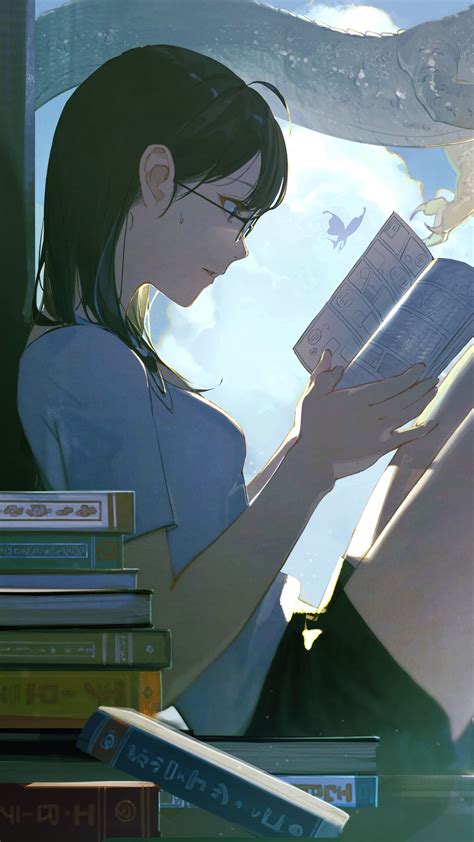 Girl Reading A Book Wallpaper