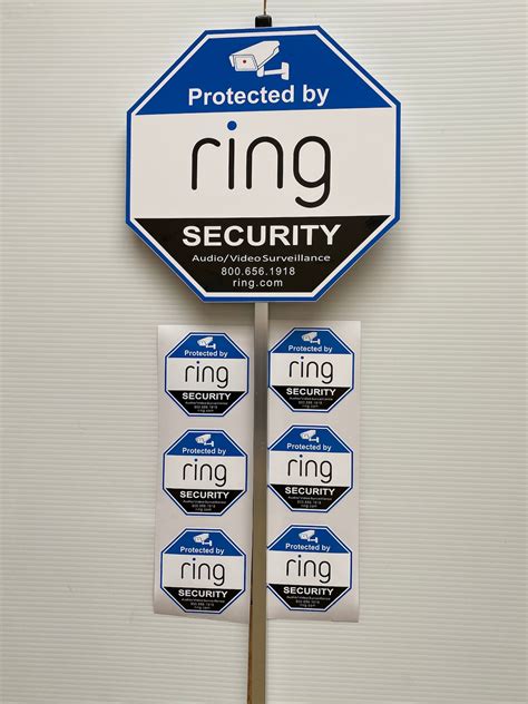 Ring Security Yard Sign With 6 Sticker - Etsy