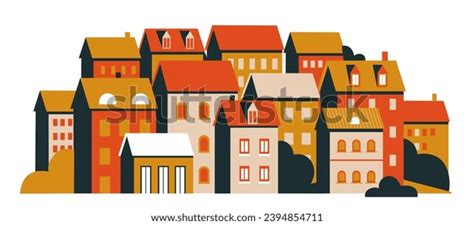 Sunset City Vector Illustration Cartoon Evening Stock Vector (Royalty ...