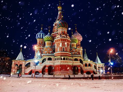 St Basil's Cathedral Winter Snow Storm Russia Stock Photos - Free & Royalty-Free Stock Photos ...