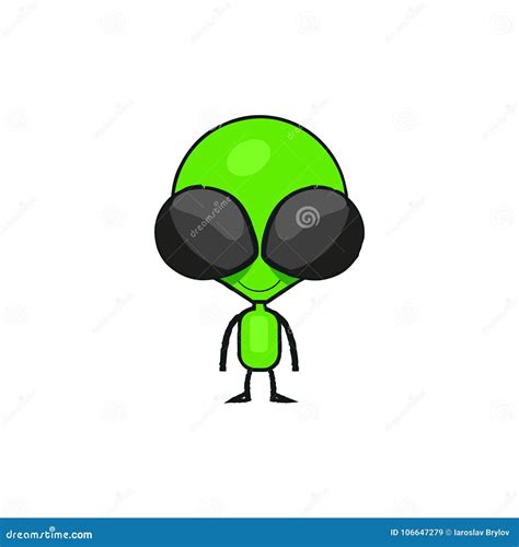 Cute Cartoon Alien Drawing. Stock Vector - Illustration of futuristic, funny: 106647279