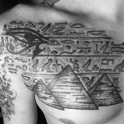 30 Hieroglyphics Tattoo Designs For Men - Ancient Egyptian Ink Ideas