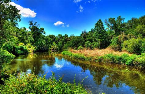 river, Nature, Sky, Forest Wallpapers HD / Desktop and Mobile Backgrounds