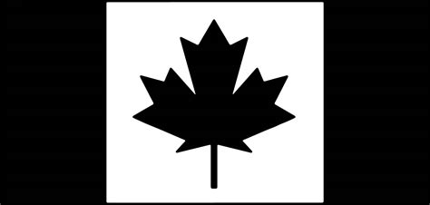 Canadian Flag vector file Black white vector outline or line | Inspire Uplift