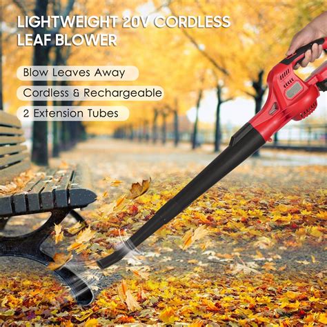 Free Shipping! 20V Cordless Leaf Blower with Battery and Charger, Rechargeable Electric Handheld ...