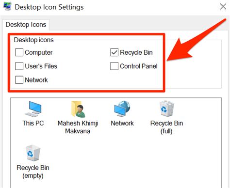 How to Show or Hide Specific Desktop Icons on Windows 10