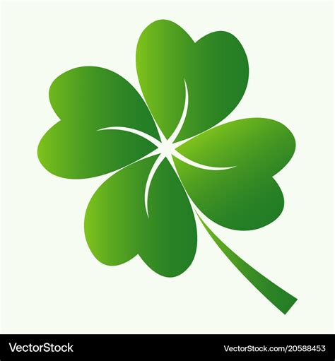 Four leaf clover icon Royalty Free Vector Image