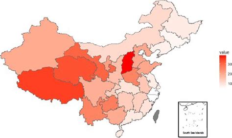 The rate of poverty in China’s 31 provinces in 2013 | Download Scientific Diagram