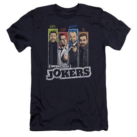 Impractical Jokers Slides Navy T-Shirt | Joker t shirt, Impractical jokers, Shirts