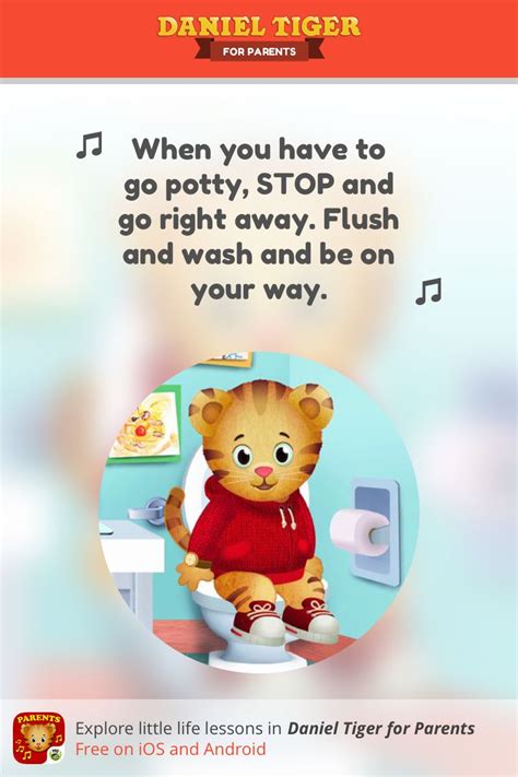 Daniel Tiger, Preschool Songs, Kids Songs, Tiger Song, Potty Song, Ios, Potty Training Tips ...