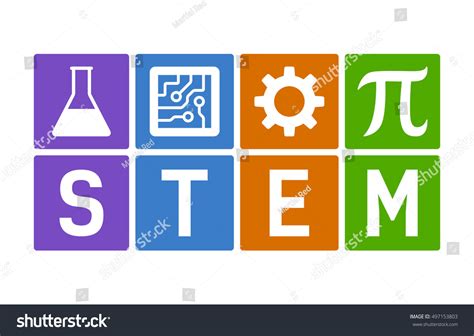 Stem Science Technology Engineering Mathematics Flat Stock Vector (Royalty Free) 497153803 ...