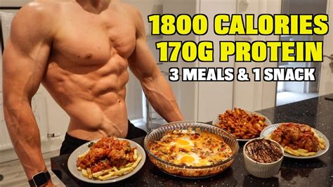 Full Day Of Eating 1800 Calories | *EASY* Meal Plan For Fat Loss & Muscle Gain... - YouTube