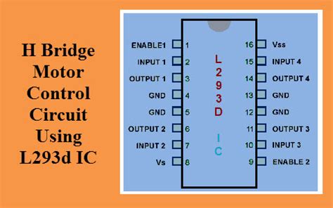 H Bridge Motor Control Circuit Using L293D IC