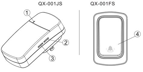 Wenhui QX-001 Battery Free Wireless Doorbell User Manual