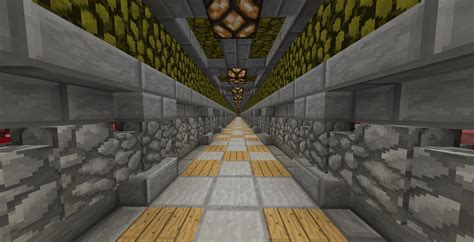 A tunnel design that I'll use to go through a hill in the town we're building. Thoughts? : Minecraft