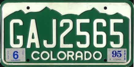 Colorado license plate history – South Platte Sentinel