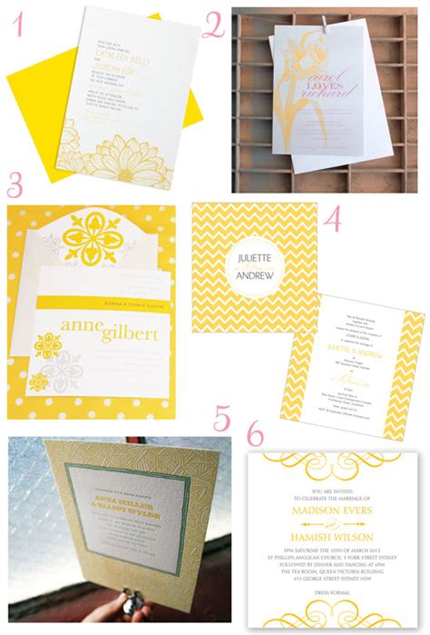 Yellow-Wedding-Invitations - Image Polka Dot Bride