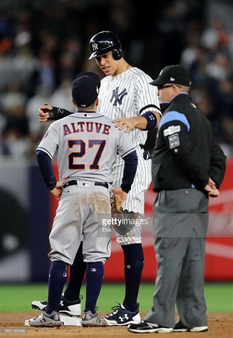 Jose Altuve, HOU / Aaron Judge, NYY // GAME 3 ALCS Oct 16, 2017 | Yankees baseball, New york ...