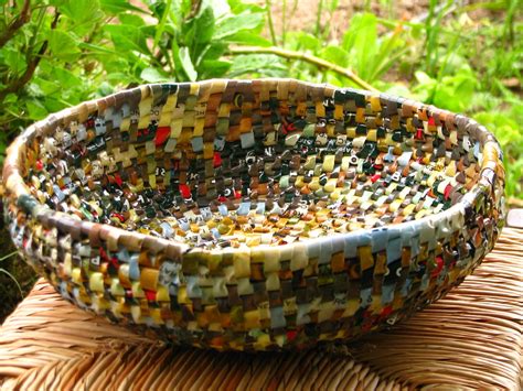 plastic basket | recycled plastic bags into beautiful large … | Sally | Flickr