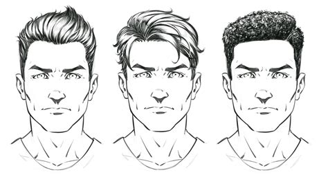 New Lessons on How to Draw Comic Style Hair – Male Characters - Ram ...