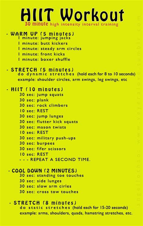 Hiit Workout Plan - Hiit Exercises