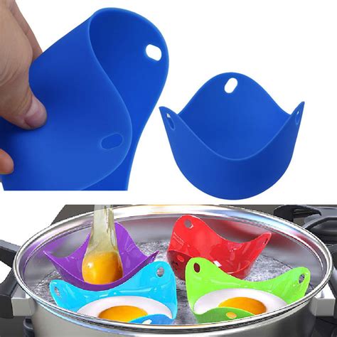 Buy 4PCS Kitchen Silicone Egg Poacher Poaching Poach Cup Pods Mould at ...