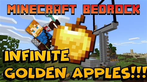 INFINITE GOLDEN APPLES and XP FARM!!!: Minecraft Bedrock - YouTube