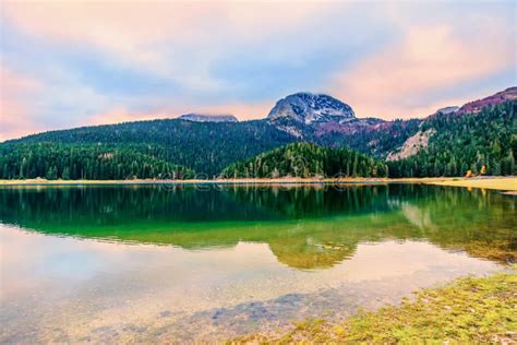 Panorama of Black Lake ( Crno Jezero),Durmitor, Montenegro Stock Photo ...