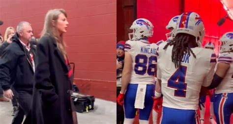 Bills Players Get Distracted After Taylor Swift Walks By Them Before ...