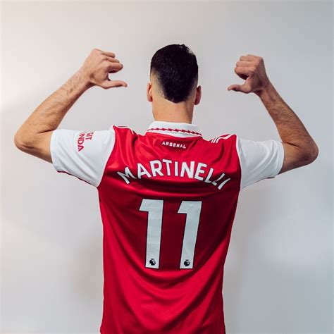 Arsenal's Gabriel Martinelli gets new No.11 shirt number to follow in footsteps of club legends ...