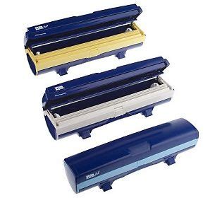 Set of 3 WrapMaster Plastic Wrap, Foil & Wax PaperDispensers - QVC.com ...