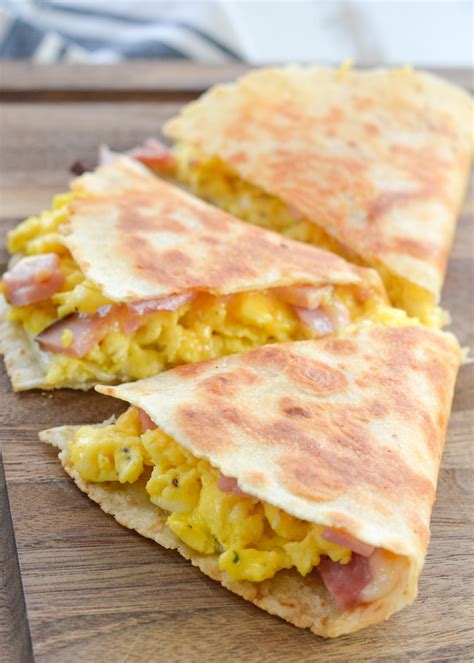 Ham Egg and Cheese Quesadilla - Easy Wrap Recipes