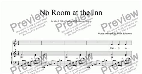 No room at the inn - Download Sheet Music PDF file