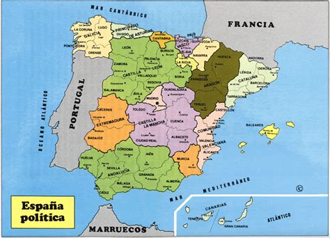 Mapa político de España: todas las comunidades y provincias ...