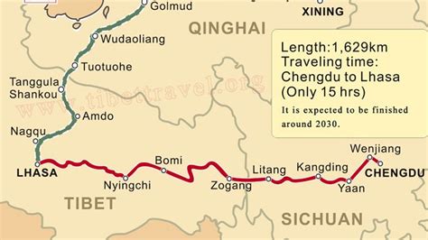 Qinghai Tibet Railway Map - Find Your Most Suitable Train Journey to Tibet