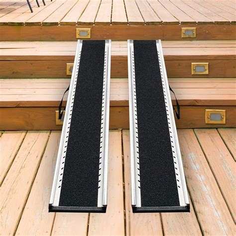 Buy LSMKKA Outdoor Step Ramp for Wheelchairs, Wide 22cm Portable Stair Ramps for Elderly People ...