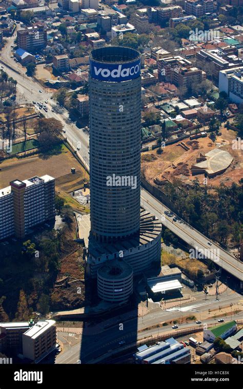 Aerial photograph of the Vodacom Tower in Hillbrow, Johannesburg ...