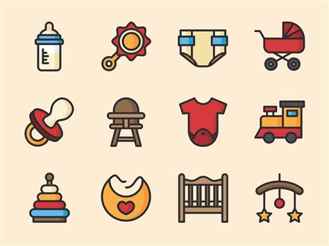 12 Free Baby Icons (Ai & Sketch)